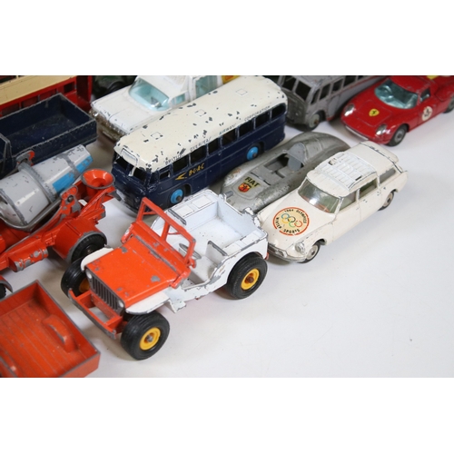 1279 - 24 Mid 20th C play worn diecast models to include Corgi, Dinky, Solido and Lone Star featuring Corgi... 