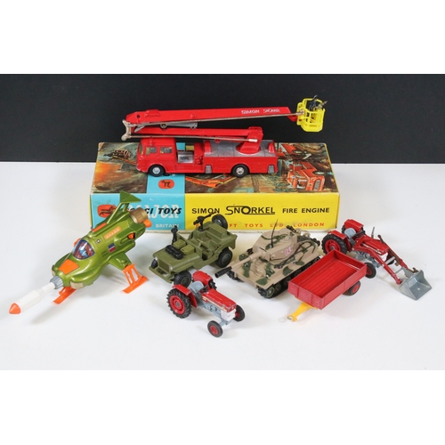 1281 - Collection of diecast models to include boxed Corgi Major 1127 Simon Snorkel Fire Engine and 6 x Mid... 