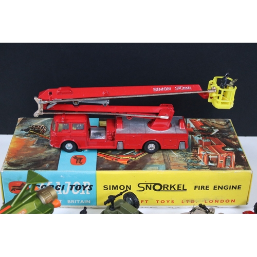 1281 - Collection of diecast models to include boxed Corgi Major 1127 Simon Snorkel Fire Engine and 6 x Mid... 