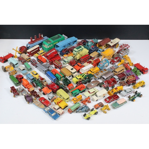 1285 - Around 95 playworn mainly Matchbox diecast models to include Matchbox Lesney Series, Matchbox Major ... 