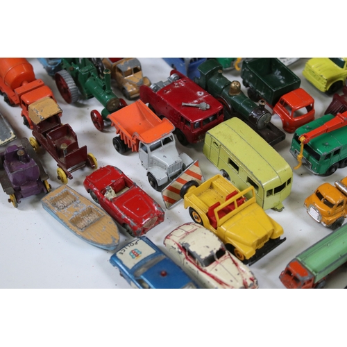 1285 - Around 95 playworn mainly Matchbox diecast models to include Matchbox Lesney Series, Matchbox Major ... 