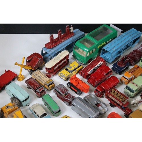 1285 - Around 95 playworn mainly Matchbox diecast models to include Matchbox Lesney Series, Matchbox Major ... 