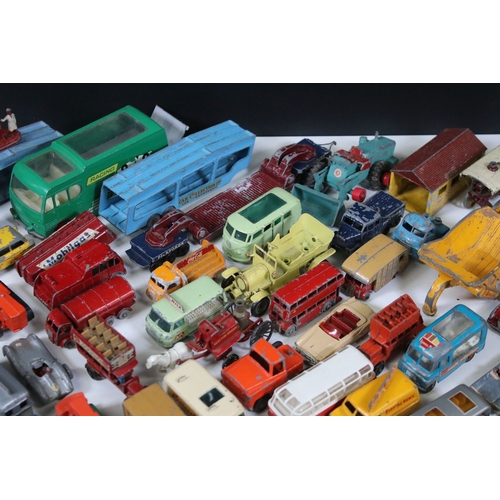 1285 - Around 95 playworn mainly Matchbox diecast models to include Matchbox Lesney Series, Matchbox Major ... 