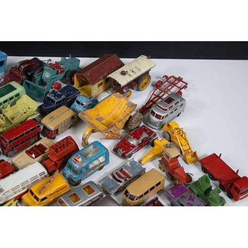 1285 - Around 95 playworn mainly Matchbox diecast models to include Matchbox Lesney Series, Matchbox Major ... 