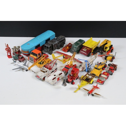 1287 - Quantity of Mid 20th C onwards play worn diecast models to include Corgi Smith's Karrier Van, Dinky ... 