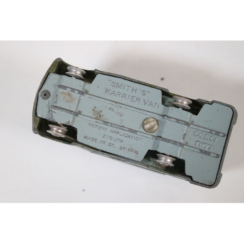 1287 - Quantity of Mid 20th C onwards play worn diecast models to include Corgi Smith's Karrier Van, Dinky ... 