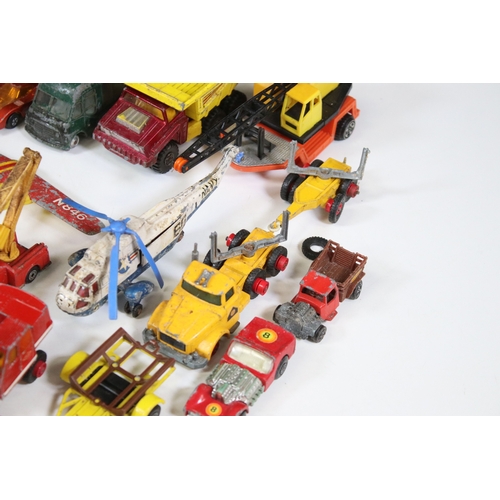 1287 - Quantity of Mid 20th C onwards play worn diecast models to include Corgi Smith's Karrier Van, Dinky ... 