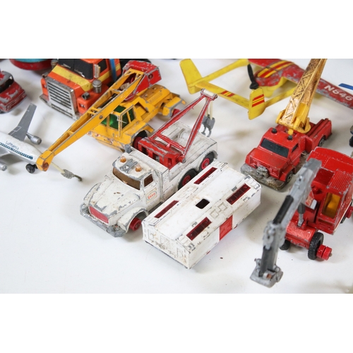 1287 - Quantity of Mid 20th C onwards play worn diecast models to include Corgi Smith's Karrier Van, Dinky ... 