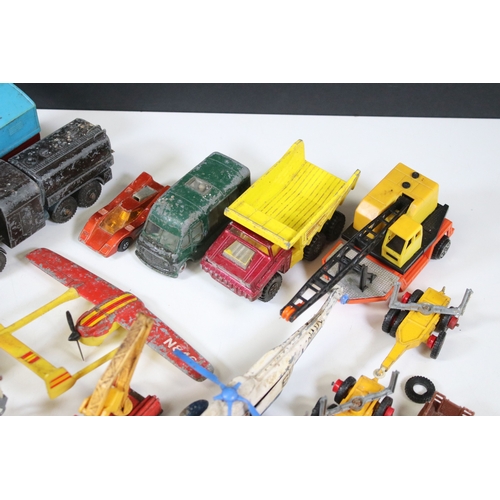 1287 - Quantity of Mid 20th C onwards play worn diecast models to include Corgi Smith's Karrier Van, Dinky ... 