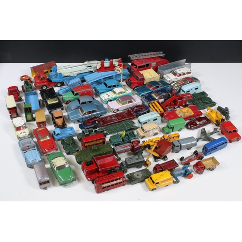 1290 - Collection of play worn Mid 20th C diecast models to include Corgi, Dinky and Matchbox featuring Din... 