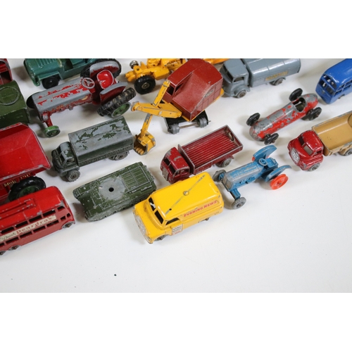 1290 - Collection of play worn Mid 20th C diecast models to include Corgi, Dinky and Matchbox featuring Din... 