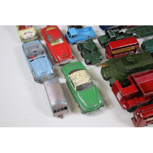 1290 - Collection of play worn Mid 20th C diecast models to include Corgi, Dinky and Matchbox featuring Din... 