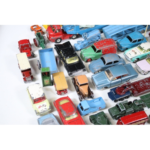 1290 - Collection of play worn Mid 20th C diecast models to include Corgi, Dinky and Matchbox featuring Din... 