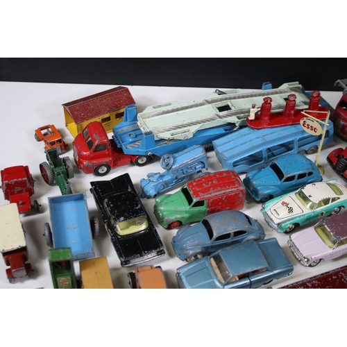 1290 - Collection of play worn Mid 20th C diecast models to include Corgi, Dinky and Matchbox featuring Din... 