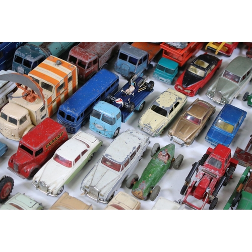 1291 - 60 Mid 20th C playworn diecast models to include Dinky, Corgi, Triang Spot On, Benbros, etc includin... 