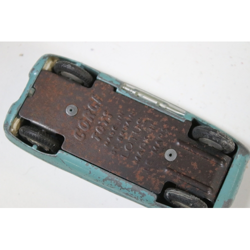 1291 - 60 Mid 20th C playworn diecast models to include Dinky, Corgi, Triang Spot On, Benbros, etc includin... 