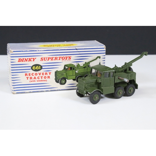 1306 - Six boxed Dinky military diecast models to include 661 Recovery Tractor with windows, 3 x 622 10 Ton... 