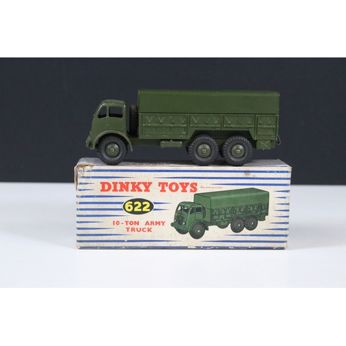 1306 - Six boxed Dinky military diecast models to include 661 Recovery Tractor with windows, 3 x 622 10 Ton... 