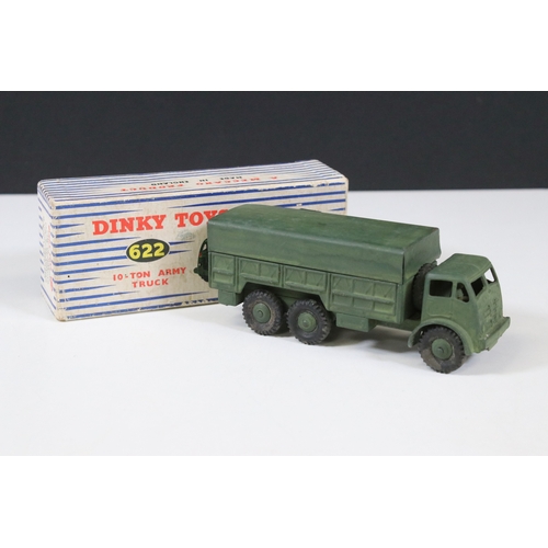 1306 - Six boxed Dinky military diecast models to include 661 Recovery Tractor with windows, 3 x 622 10 Ton... 