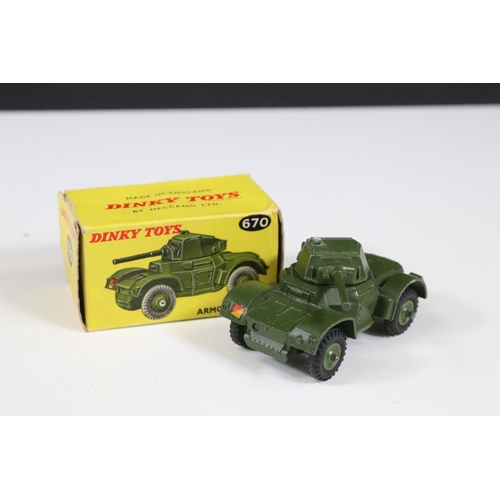1308 - 19 Boxed Dinky military diecast models to include 2 x 677 Armoured Command Vehicle, 626 Military Amb... 