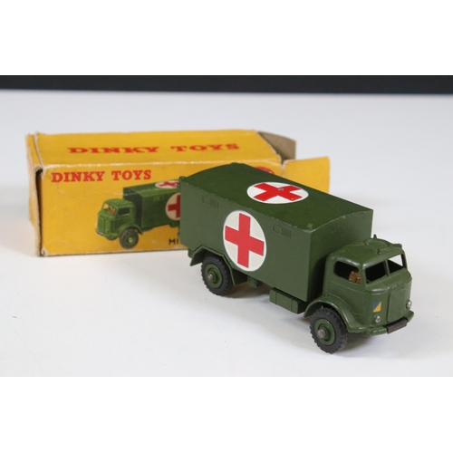 1308 - 19 Boxed Dinky military diecast models to include 2 x 677 Armoured Command Vehicle, 626 Military Amb... 