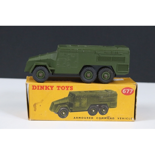 1308 - 19 Boxed Dinky military diecast models to include 2 x 677 Armoured Command Vehicle, 626 Military Amb... 