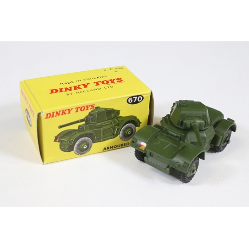 1308 - 19 Boxed Dinky military diecast models to include 2 x 677 Armoured Command Vehicle, 626 Military Amb... 