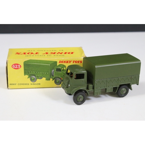 1308 - 19 Boxed Dinky military diecast models to include 2 x 677 Armoured Command Vehicle, 626 Military Amb... 