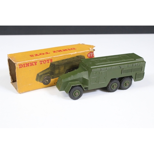 1308 - 19 Boxed Dinky military diecast models to include 2 x 677 Armoured Command Vehicle, 626 Military Amb... 