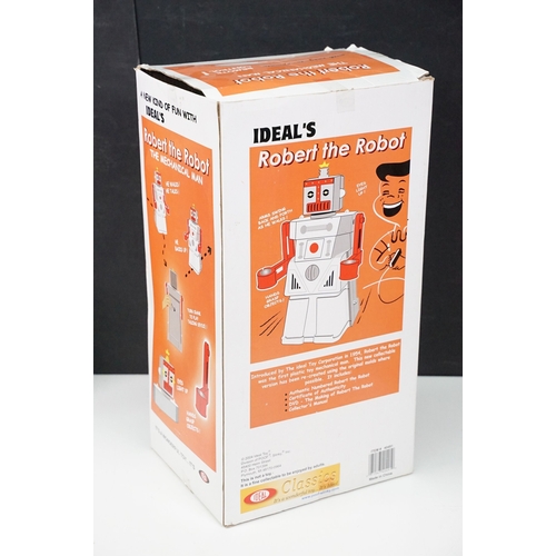 279 - Two boxed tin plate and plastic robots to include Ha Ha Toy Battery Operated Remote Control Piston A... 