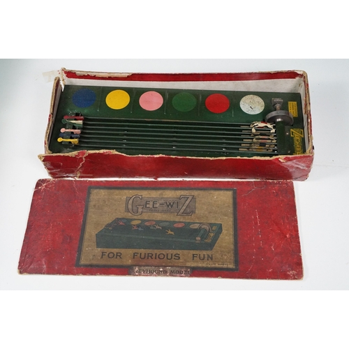 281 - Small collection of toys to include boxed Gee-Wiz Greyhound Racing Game, Merit Space Pilot Super Son... 