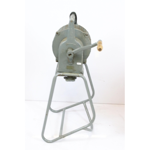 Curated visual reference: Manually Operated Crate Reference: Mid 20Th Century British Hand Operated Air Raid Siren Complete