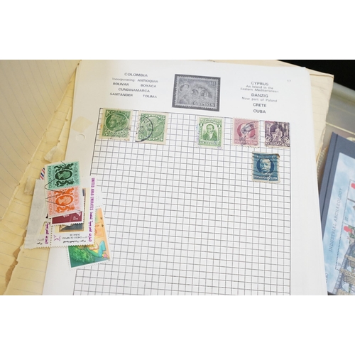 409 - Collection of stamps to include 25 presentation packs mint stamps and a large quantity of kilo ware ... 