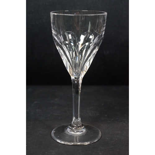 42 - Four Saint Louis Crystal wine glasses along with three crystal sherry glasses (7)