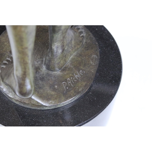 164 - Patinated bronze figure attributed to Paul Aichle (German 1859-1910) depicting a nude lady with arms... 