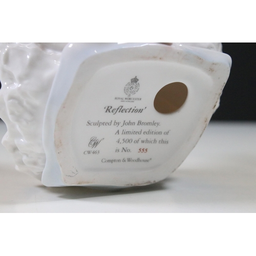 28 - Five ceramic lady figurines to include Royal Doulton HN2149 The Love Letter, Royal Worcester CW463 R... 