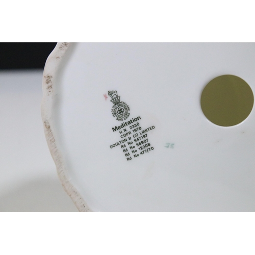 28 - Five ceramic lady figurines to include Royal Doulton HN2149 The Love Letter, Royal Worcester CW463 R... 