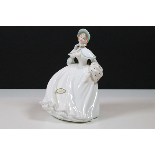28 - Five ceramic lady figurines to include Royal Doulton HN2149 The Love Letter, Royal Worcester CW463 R... 