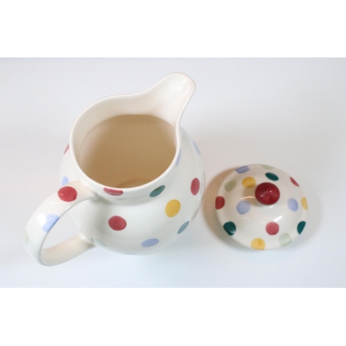 29A - Emma Bridgewater coffee pot and lid in the ‘Polka dot ‘ pattern, 25cm high