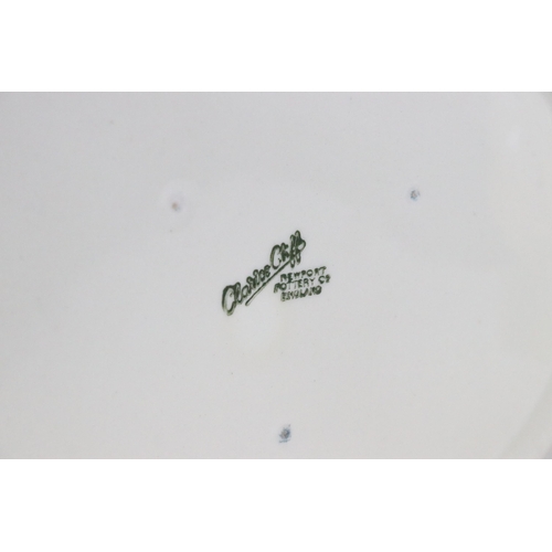 31 - Pair of Clarice Cliff for Royal Staffordshire Ceramics Water Lily vases including one in a pink colo... 