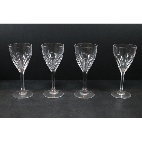 42 - Four Saint Louis Crystal wine glasses along with three crystal sherry glasses (7)