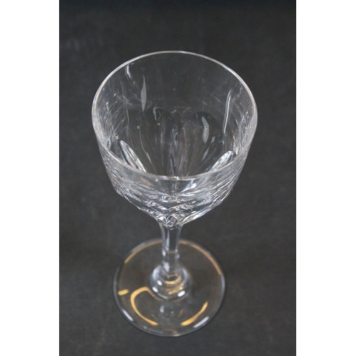 42 - Four Saint Louis Crystal wine glasses along with three crystal sherry glasses (7)