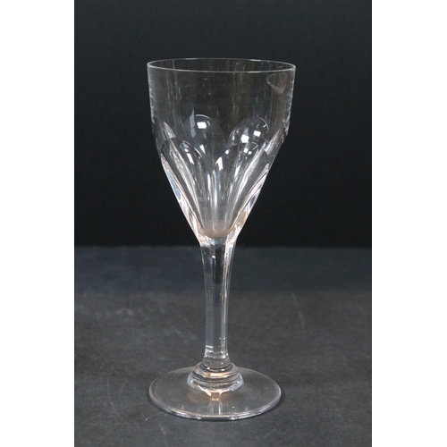 42 - Four Saint Louis Crystal wine glasses along with three crystal sherry glasses (7)