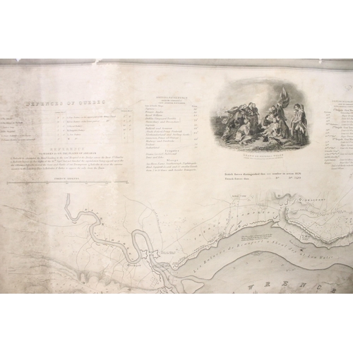 410 - Quebec military Defence map on Vellum, together with a quantity of tobacco and cigarette tins