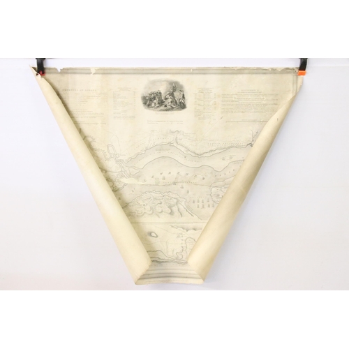 410 - Quebec military Defence map on Vellum, together with a quantity of tobacco and cigarette tins