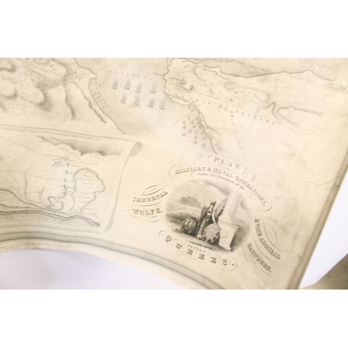 410 - Quebec military Defence map on Vellum, together with a quantity of tobacco and cigarette tins