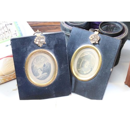 412 - Collection of cigarette cards within albums to include Ogdens examples, Early 20th Century postcards... 