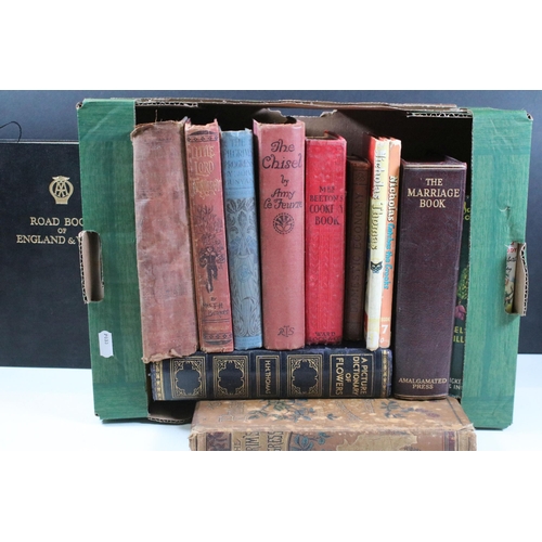 413 - Quantity of Early-Mid 20th Century books to include Mrs Beeton's cookery books, dictionary of flower... 