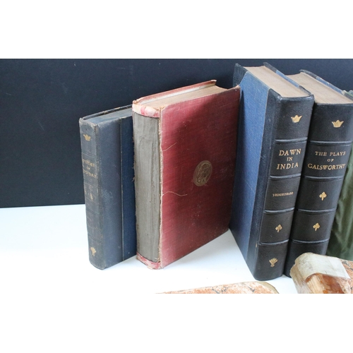 415 - Quantity of books to include The Dawn Of India, The Plays Of Galsworthy and 2 x Early 19th Century t... 