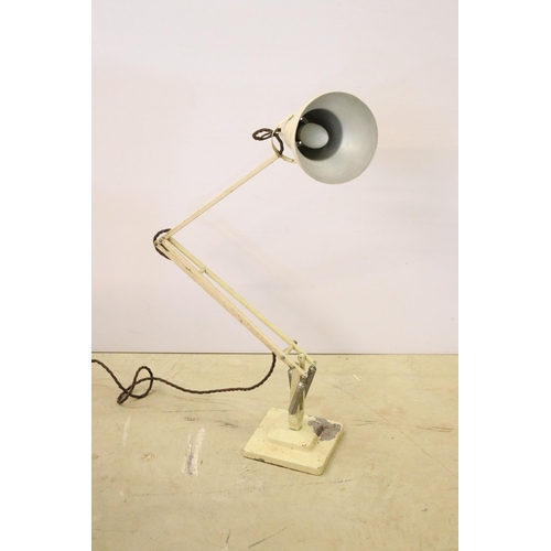 434 - Herbert Terry 1930’s Art Deco anglepoise desk lamp, model 1227, in a cream finish
